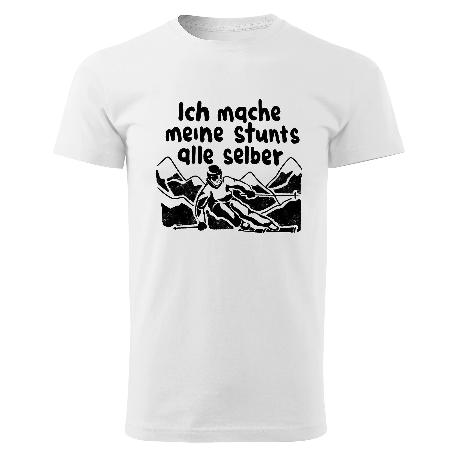 

Ich Mache Meine Stunts Alle Selber Graphic Printing Summer Luxury Brand Cotton Men's and Women's T-shirt Short-sleeved Street