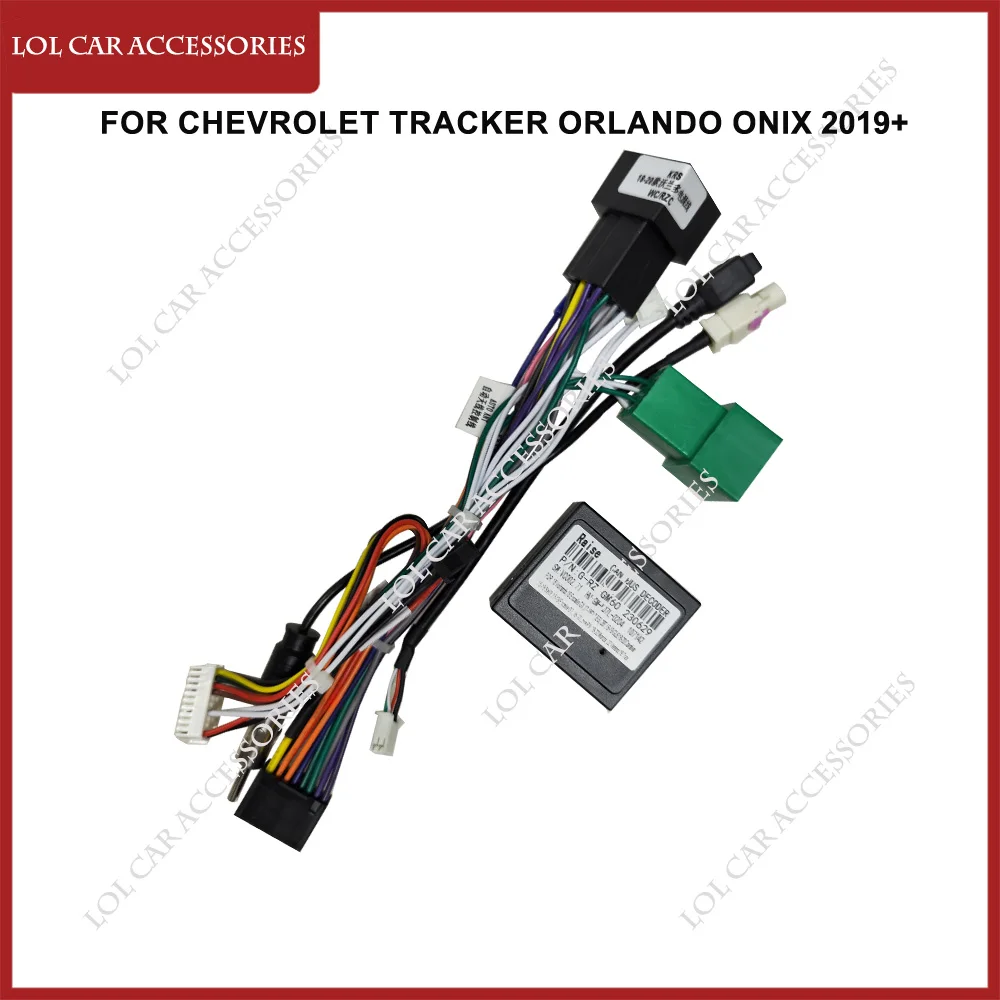 

Power Cable Canbus For CHEVROLET Tracker Orlando Onix 2019+ Car Audio Radio Android Player Frame Wiring Harness