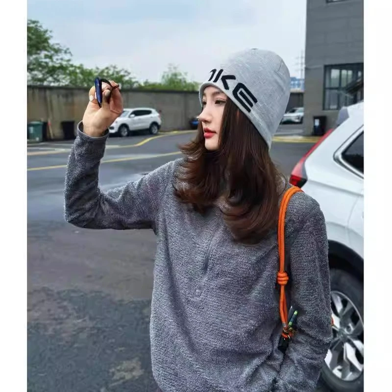 

Женская толстовка с воротником-стойкой на молнии до середины груди, универсальная флисовая базовая одежда для активного отдыха, кемпинга, походов, велоспорта