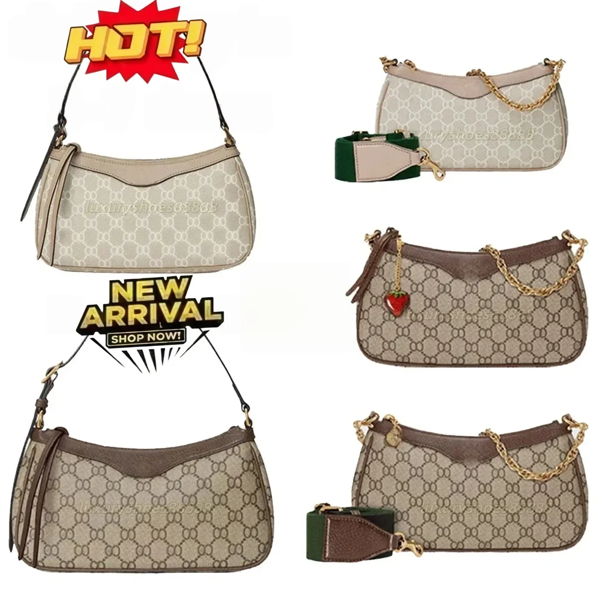 

10A Designer Bag Shoulder bag Luxury Woman Wallet Brown Fashion Handbag Classic Women's Bag Printed Retro Sweet Outdoors Purse U