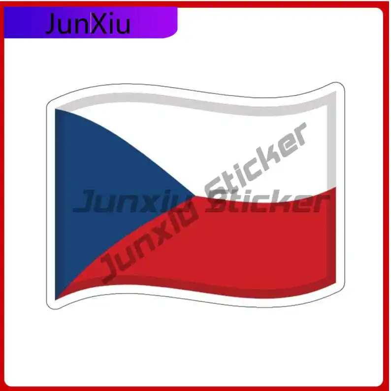 

Czech Republic Flag Sticker Funny Waterproof Scratch-proof Decorations For Laptop Car Bicycle Skateboard Laptop Rv Camper Window
