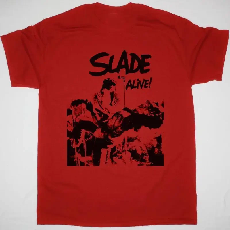Nouveau t-shirt Slade Alive rouge toutes tailles pour les fans