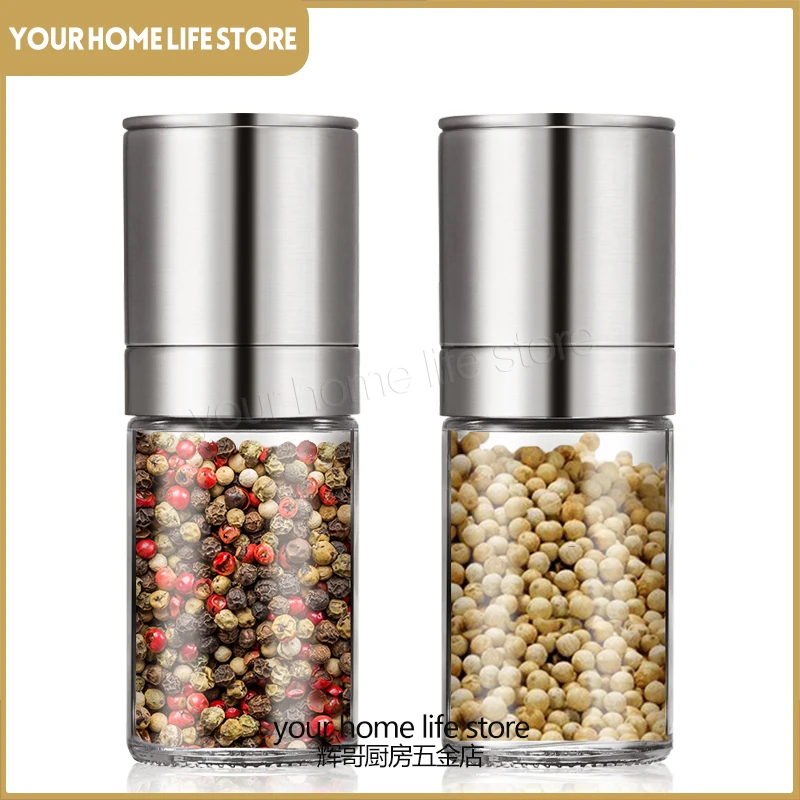 Upgraded Pepper Grinder Pepper Mill,304 Stainless Steel Adjustable Coarseness Pepper Grinder Ceramic Rotor Salt Grinder Thickene