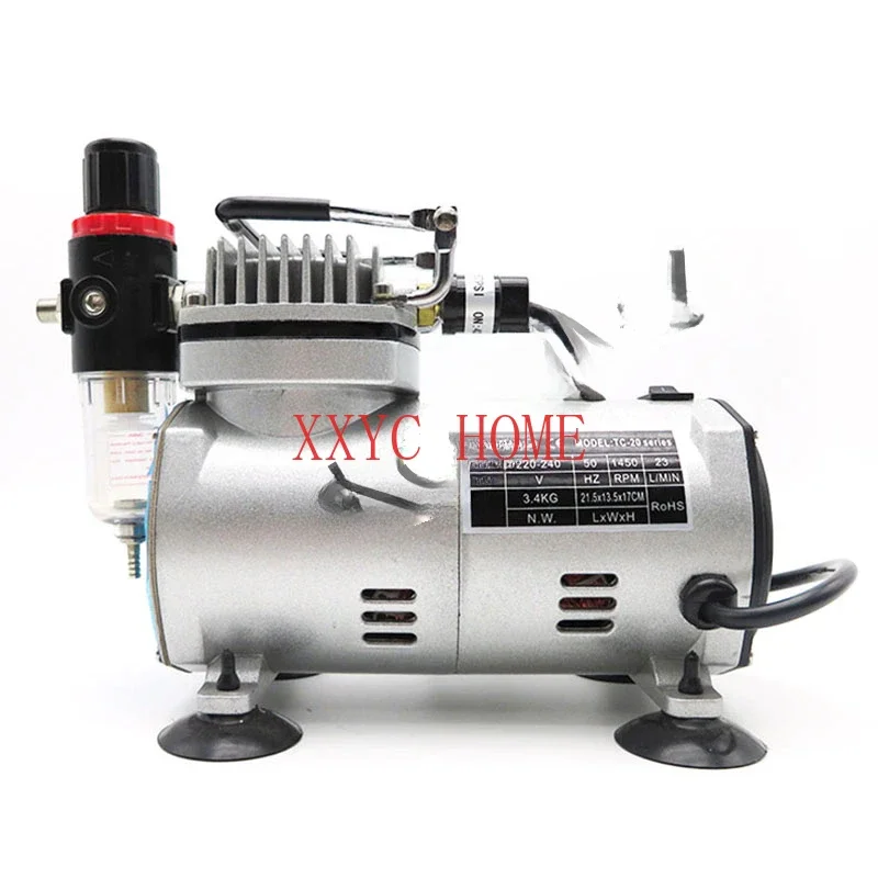 220V 110V Portable Air Compressor 110W Airbrush Electric Compressed Air Pump Model Gundam Coloring Spray pen Spray Gun Repair