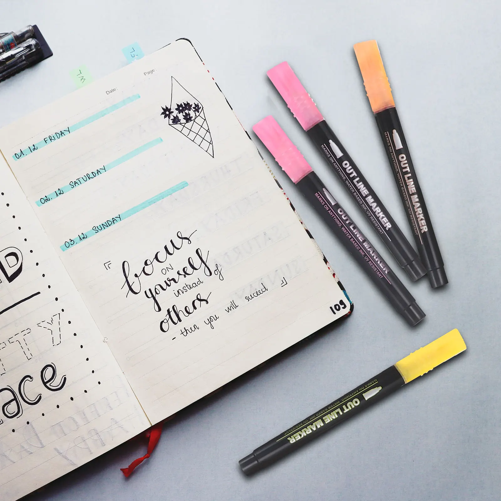 

36Pcs Glitter Pens Multi-Function Pen Set for Scrapbooking Journaling Drawing School Supplies Colorful Shiny