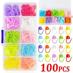 50/200 Pz Colore Della Miscela di Plastica Strumenti di Lavoro A Maglia Mini Resina Piccoli Clip Spilli Blocco Punto Marcatori Crochet Cucito Ago Clip ganci