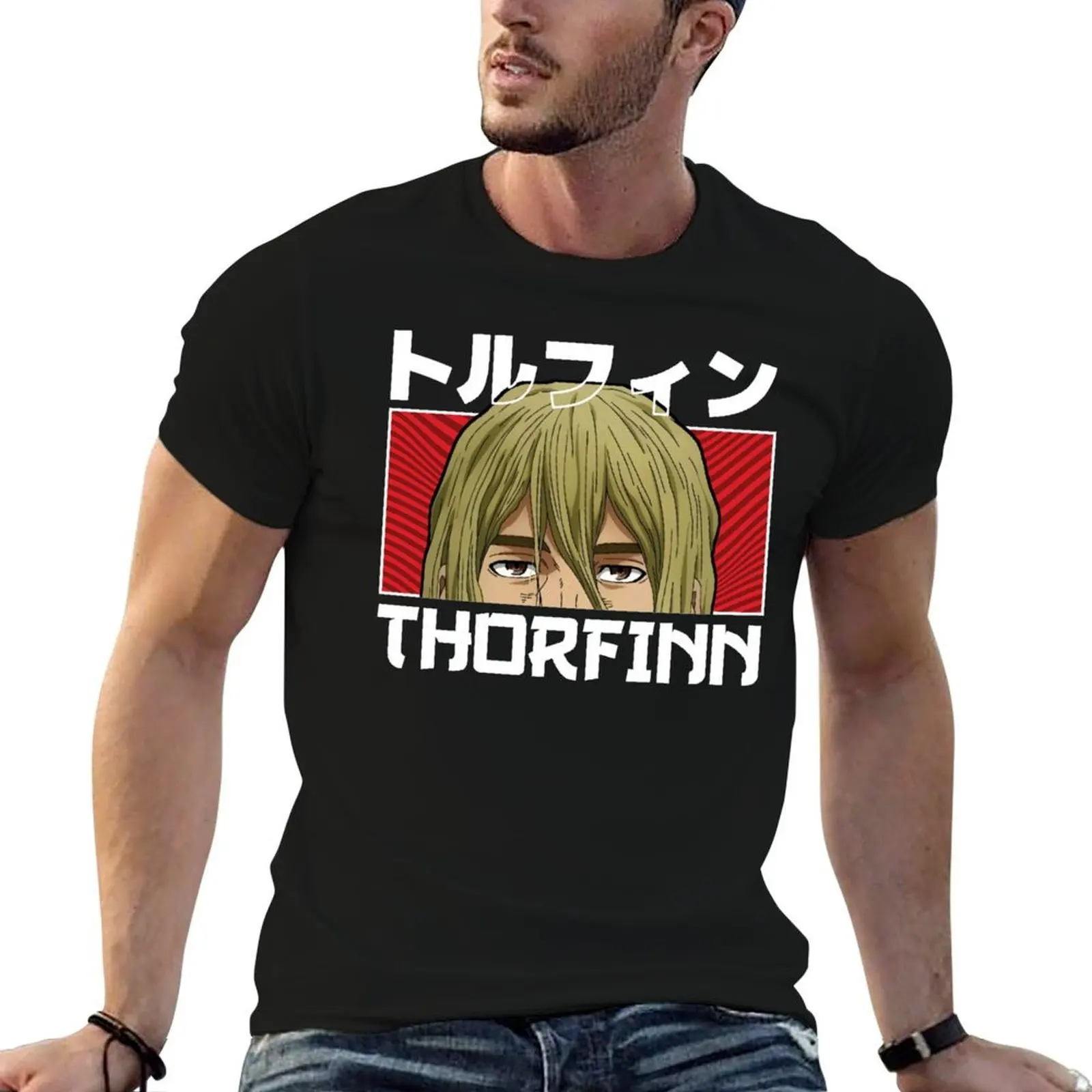 

Adult Thorfinn Peeker Vinland Saga T-Shirt man t shirts cotton cotton tshirt 100% T-Shirt