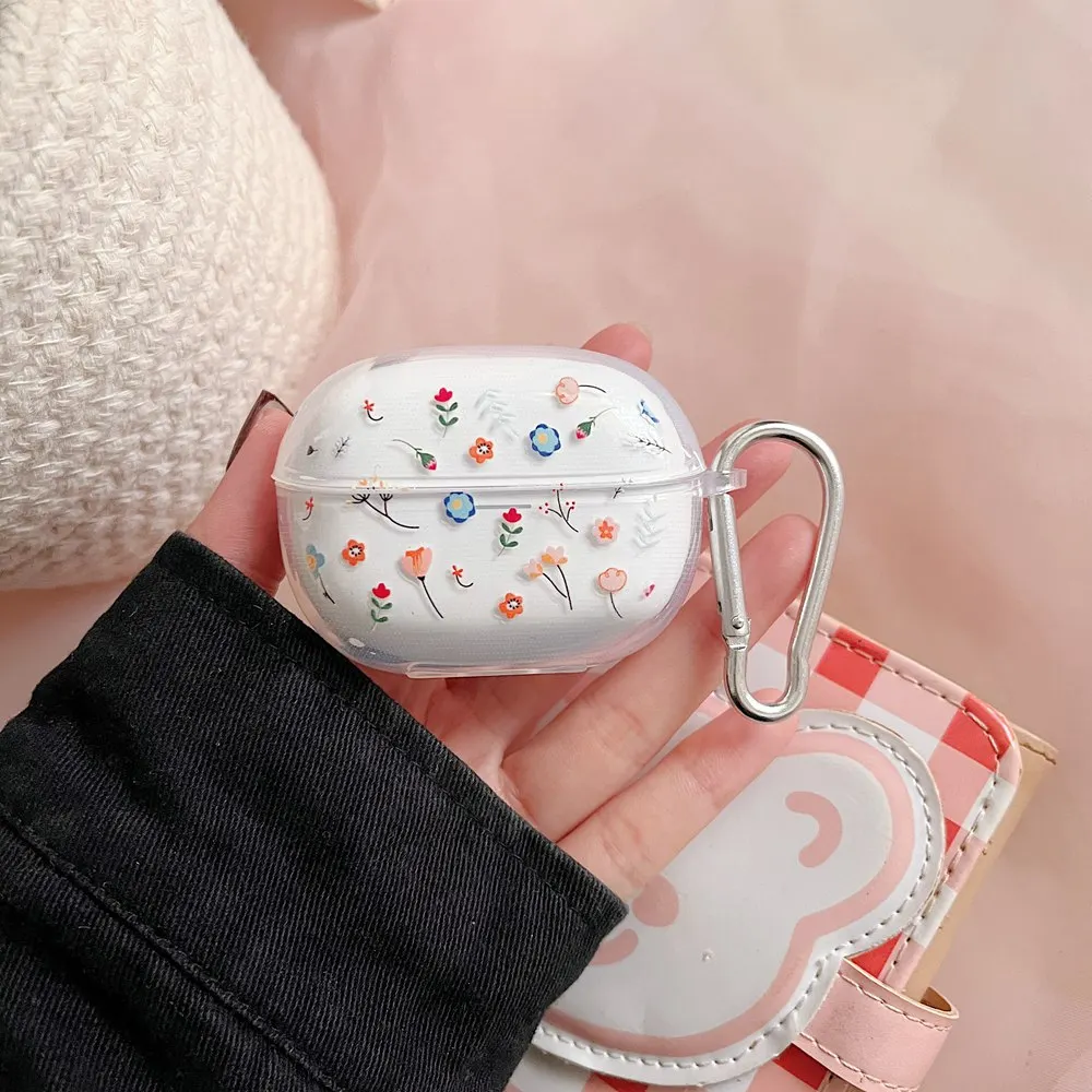 Силиконовый чехол с мультяшным цветком для Redmi Buds 5 Pro, прозрачный мягкий чехол для Xiaomi Redmi Buds 5 Pro, защитный чехол для наушников Funda