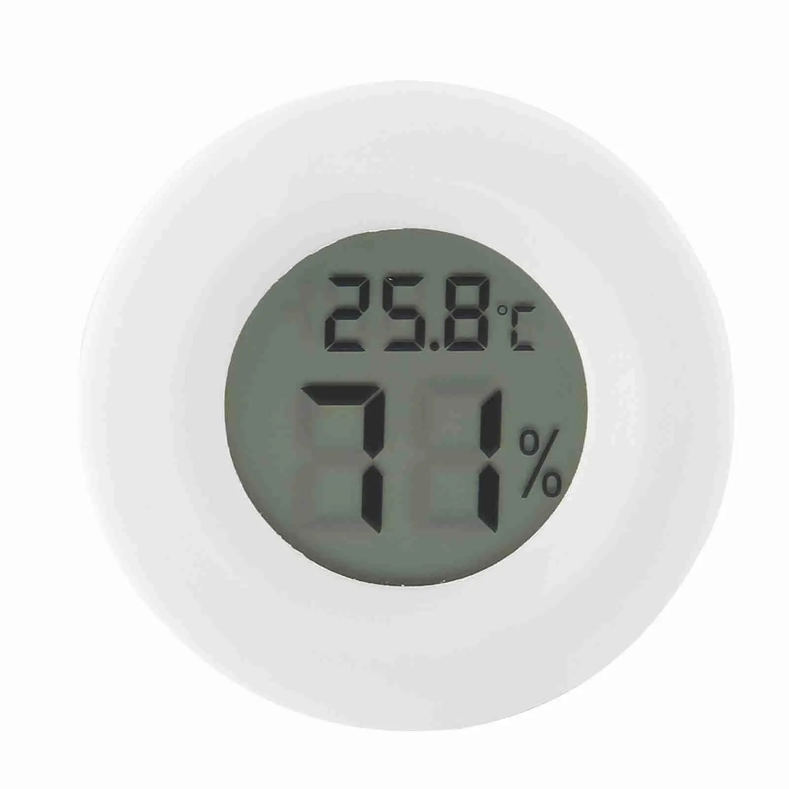 Mini Digital Round LCD Thermometer Hygrometer - Temperature & Humidity Tester Gauge