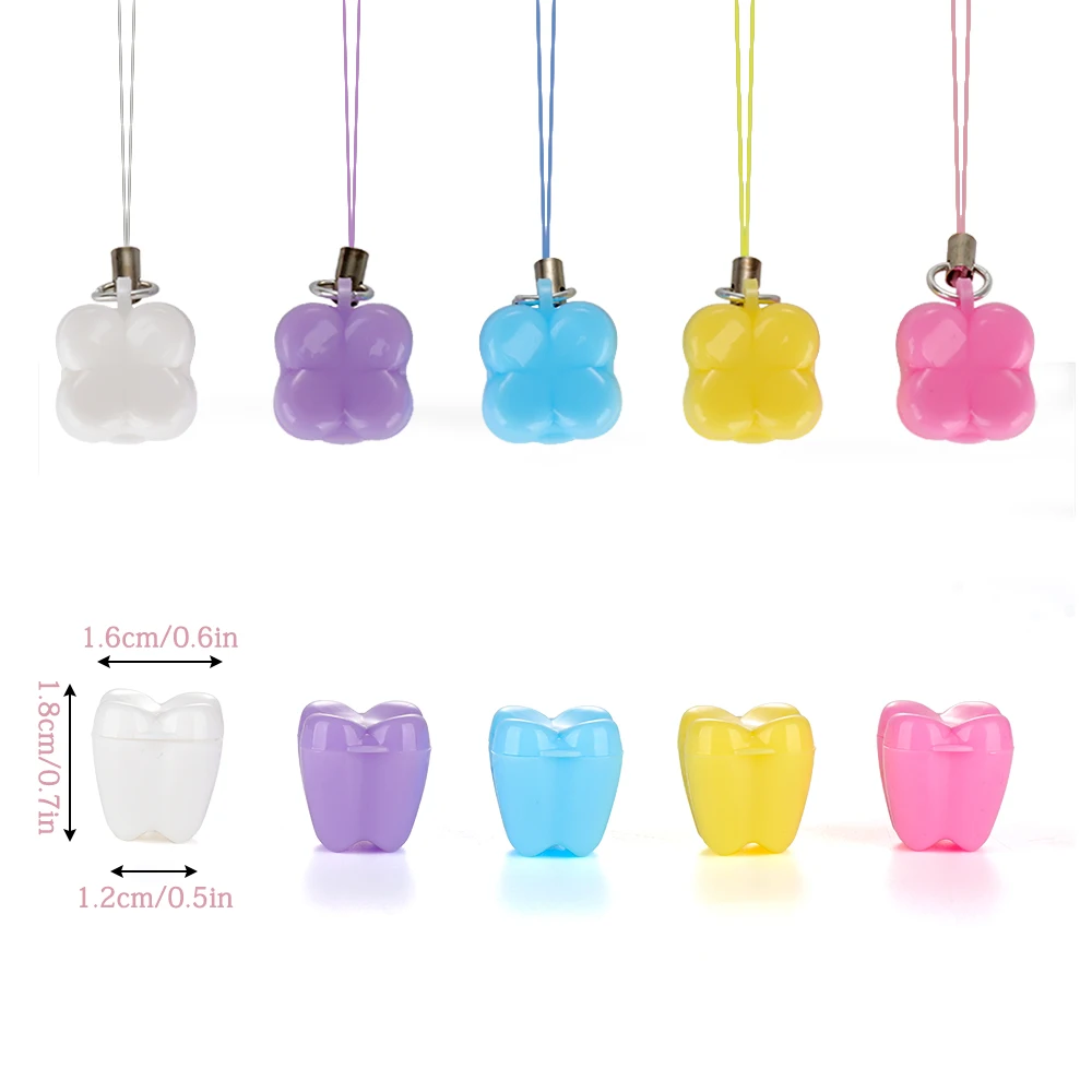 50 Pack Baby Tooth Box Organizer Baby Milk Tooth Fairy Box Tooth Storage Box with Necklace Souvenirs Gift Tooth Storage Box