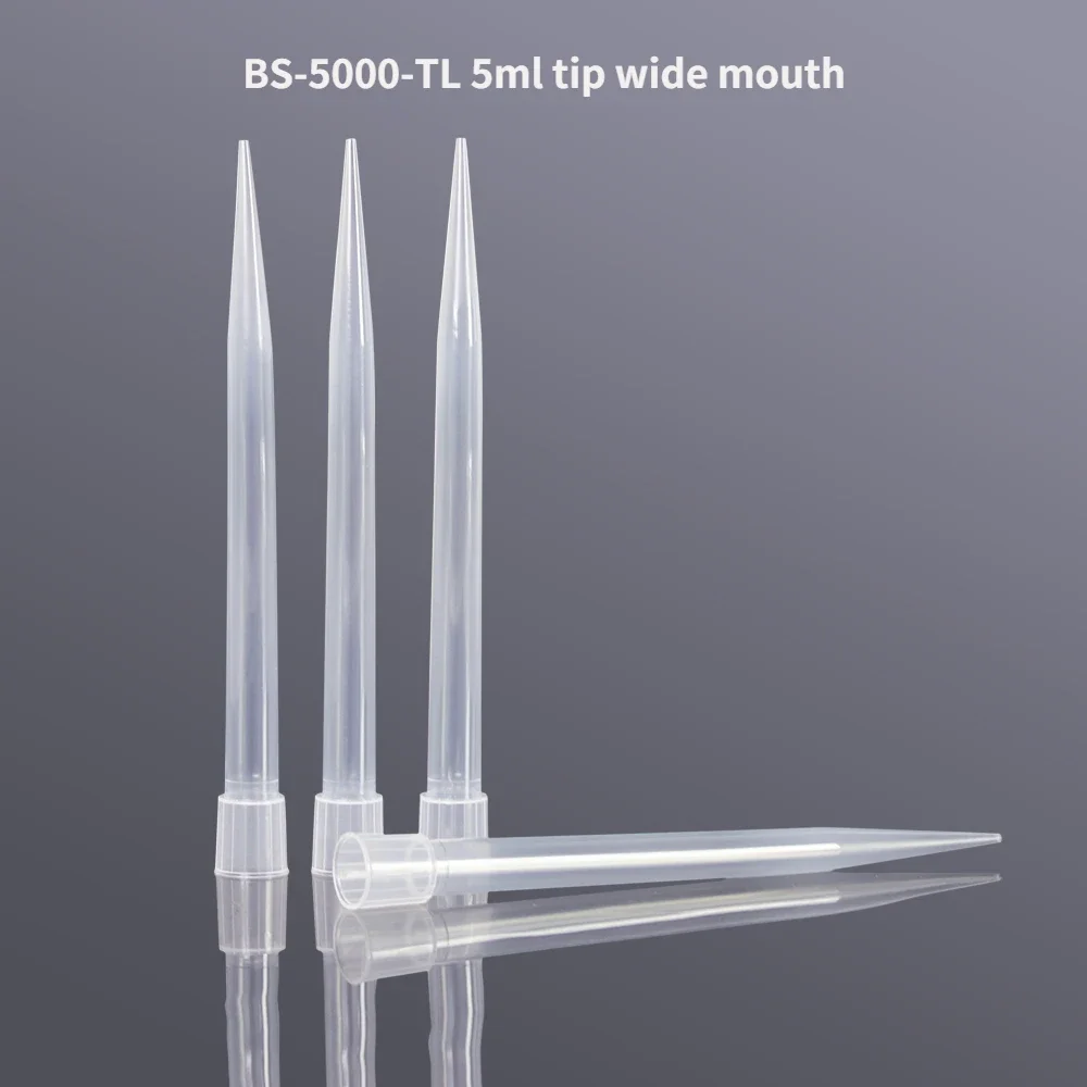 Biosharp 50 Pcs 5ml Wide Mouth Pipette Tips Lab Pipette Tips Sterile Reagent Tube Laboratory Equipment  Dropper Chool Supplies