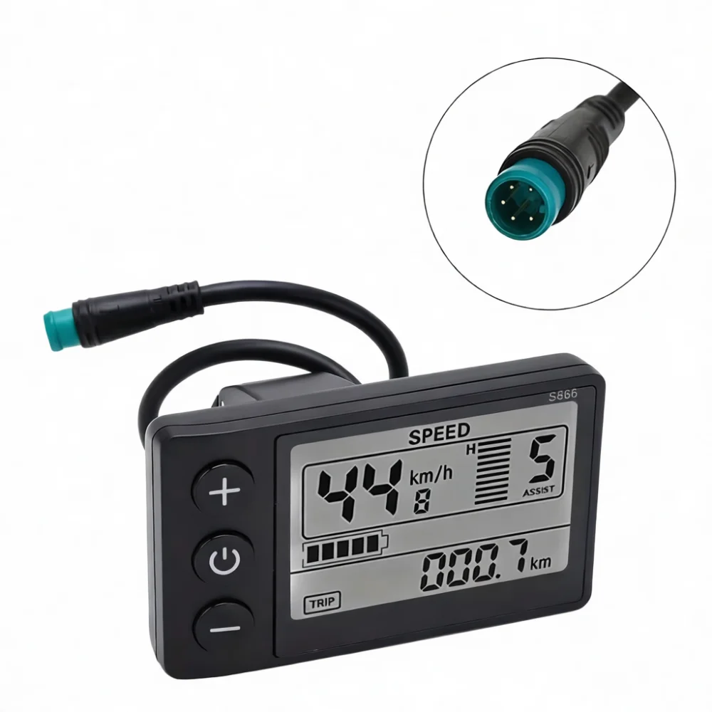 LCD S866 Meter For Electric Bicycle Controller Replacement Equipment Monitoring Speed Battery Power Cycling Instrument
