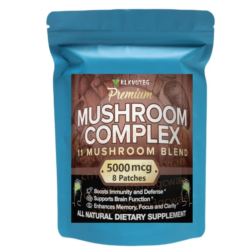 Lions Mushroom Cordyceps, Chaga, Reishi, Turkey Tail, Maitake, Shiitake Supplement, Transdermal Patches Made In The USA