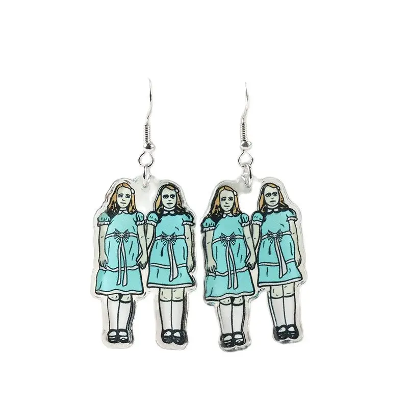 1Pair Drop Earrings Punk Spooky  Fashion Jewelry For Women Girl Festival Gift