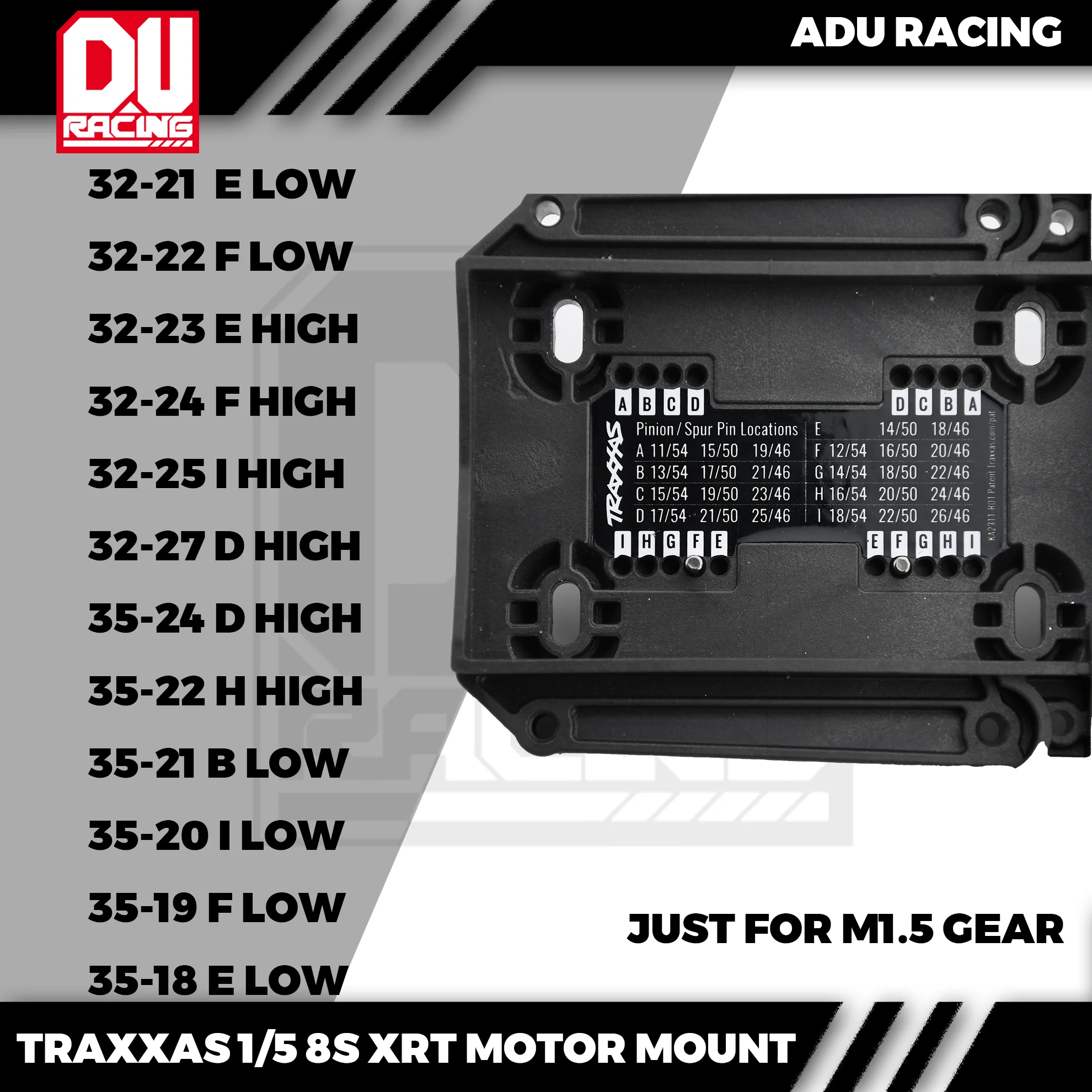 ADU Versenyzés 7075-T6 Aritmetikai logikai egység Farok Érlelődik 1/5 XRT motoros Buggyan számára HOBBYWING Kastély 56  2028 motoros vel Készlethalmozás hajcsat beállítása