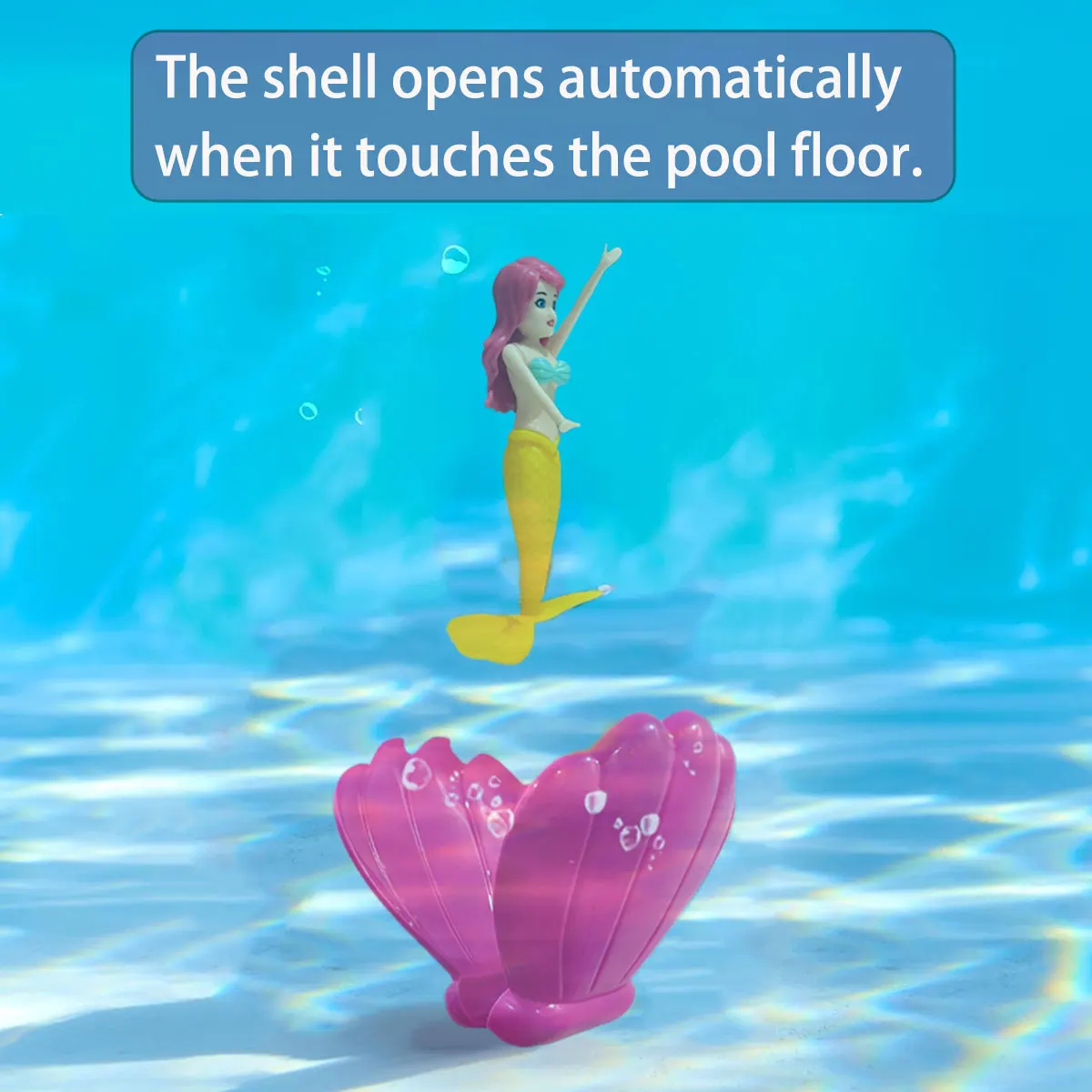 Losowo 1/2 szt. Syrenka basen zabawka do kąpieli z/bez uroczej muszli Spin księżniczka Float pływanie woda dzieci/grawa dla dorosłych letni prezent na plażę