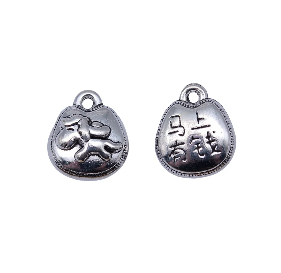 

10pcs 14x12x5.7mm Zinc alloy metal tibetan silver plated charm T1444 for jewelry making