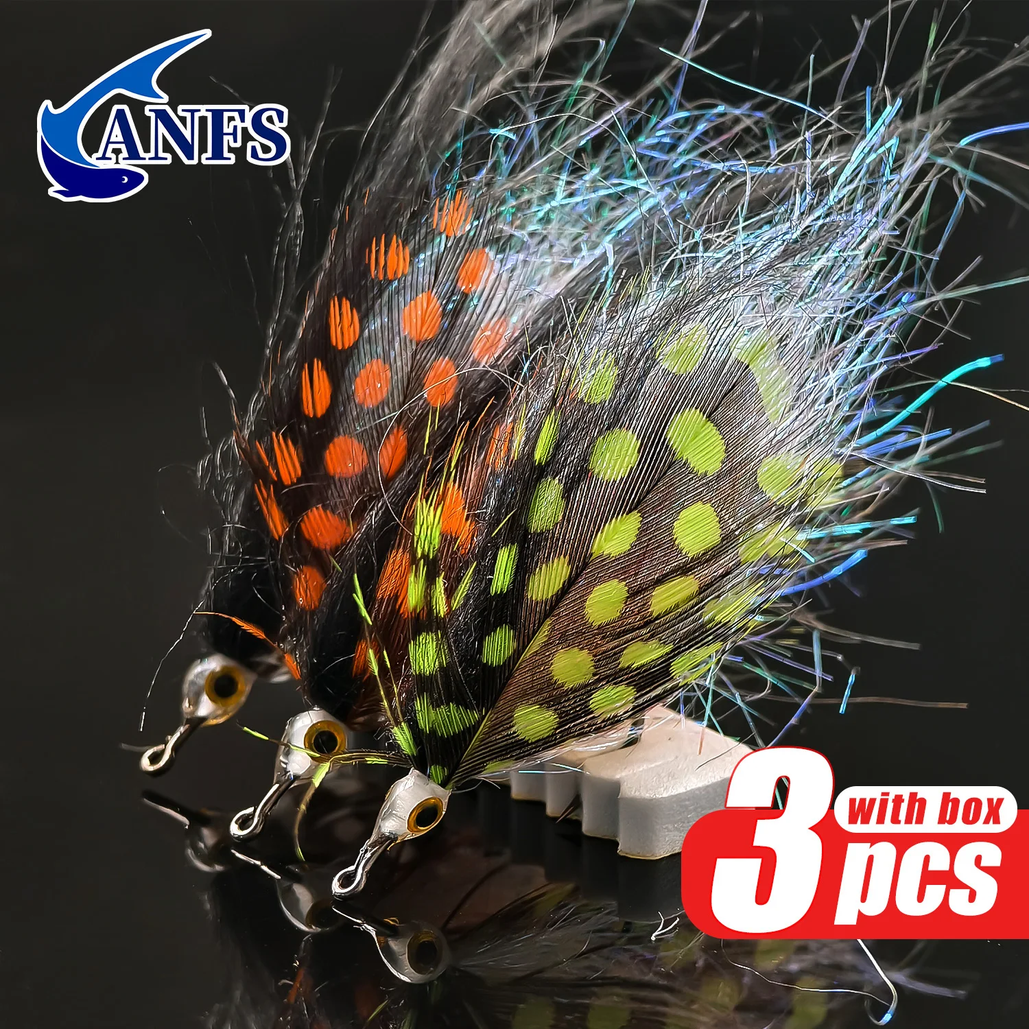 ANFS 3pcs Fly Fishing Flies, H - Fishing Equipment Fly ulasan dan harga