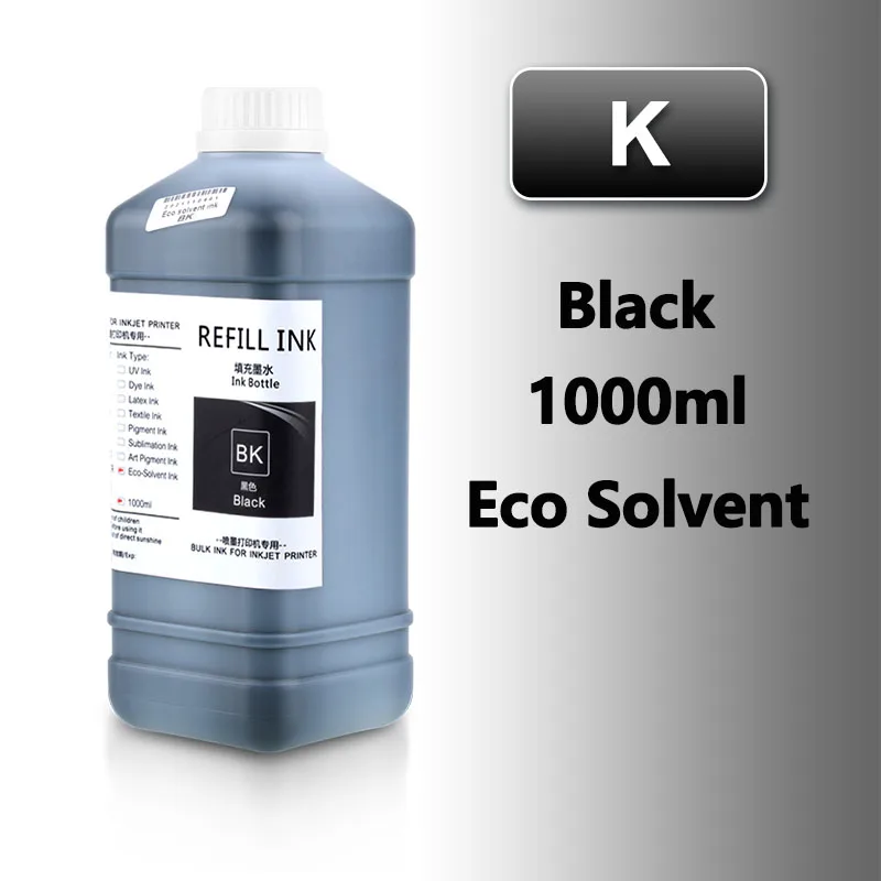 1000ml*4PC Eco Solvent Ink For Roland Mimaki Mutoh Epson TX800 4720 I3200 5113 DX4 DX5 DX6 DX7 XP600 Printer Eco-Solvent Ink