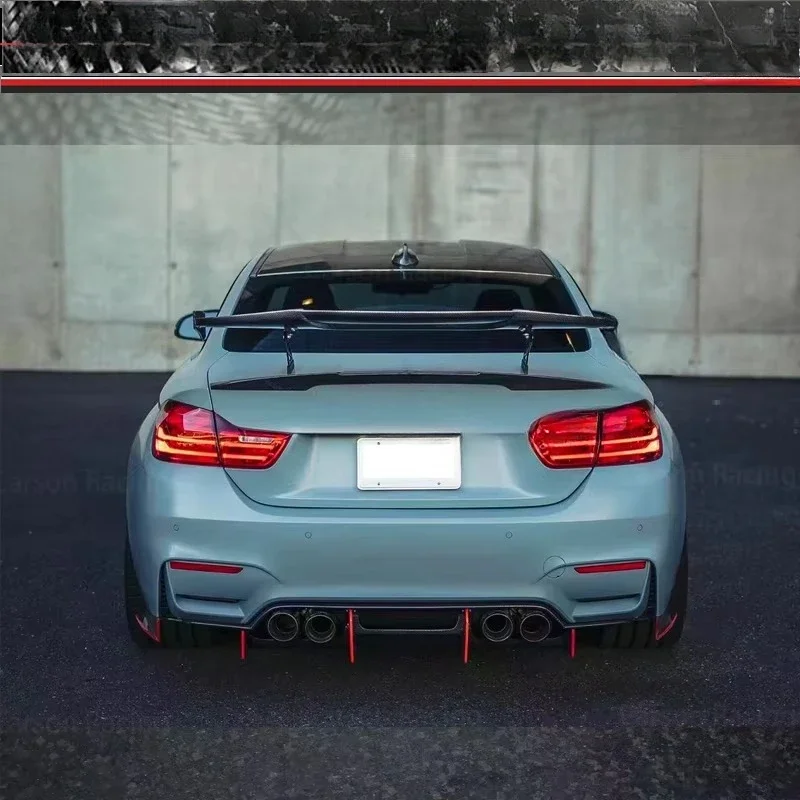 F80 M3 F82 M4 14-19 Standard Convertible Dry Carbon Fiber Polished Finish Rear Bumper Diffuser Lip Spoiler PSM Car Body Kit