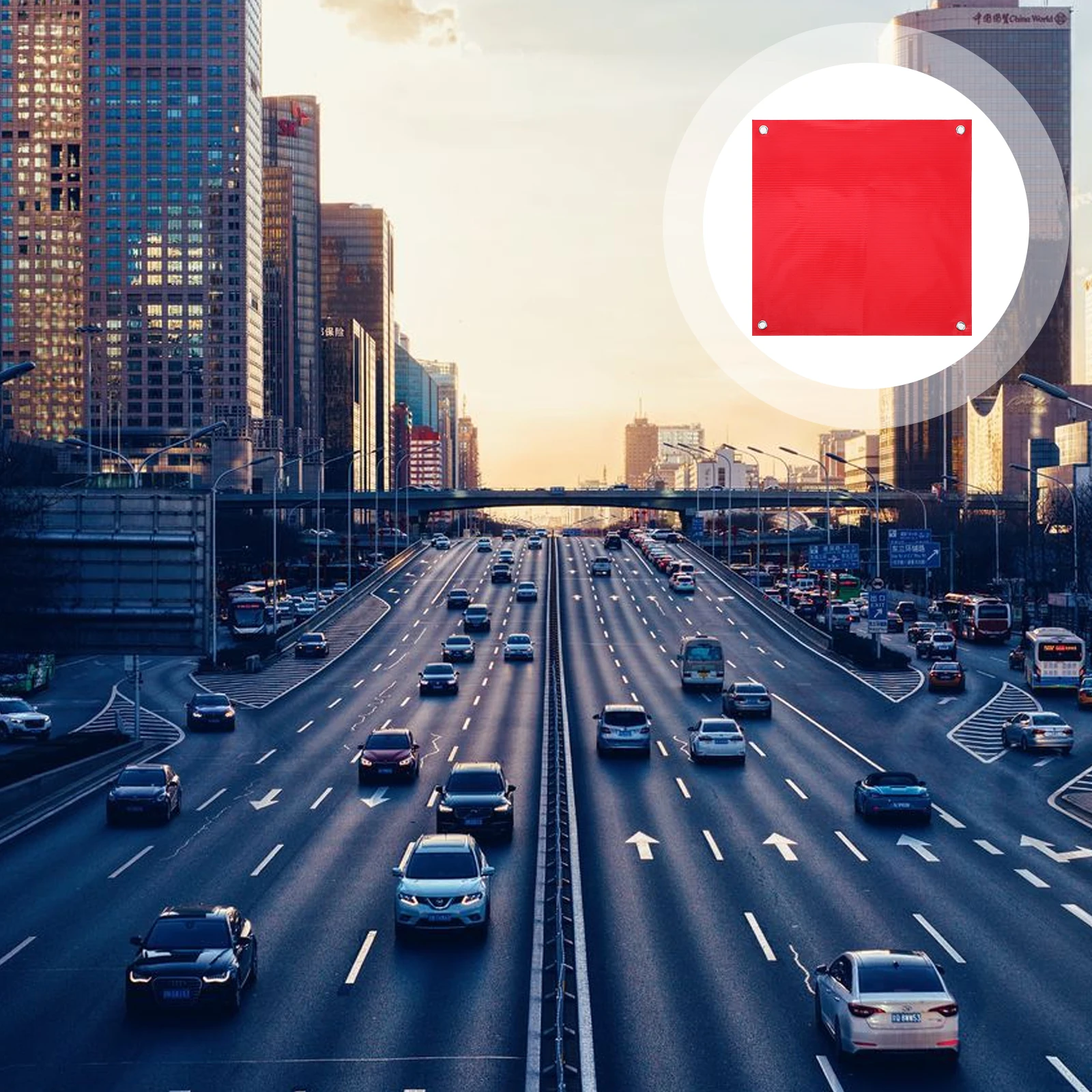 

4Pcs PVC Warning Flags Versatile Traffic Safety Flags for Construction Sites and Pedestrian Control Fade Resistant Strong Build