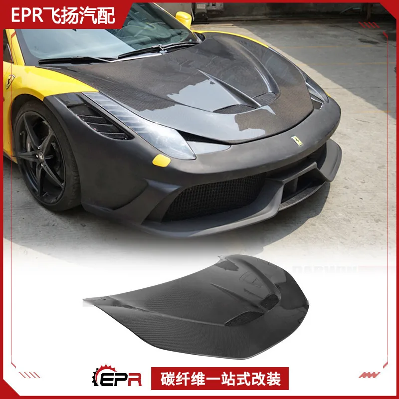 

Подходит для Ferrari Ferrari 458 SPE, капота двигателя из углеродного волокна, модификации головного убора.