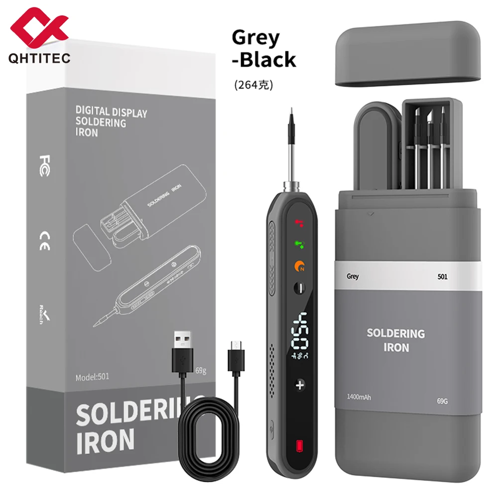 

Портативный USB-паяльник JCD 5В 15Вт со встроенным аккумулятором и трехуровневым контролем температуры, беспроводные мини-инструменты для пайки