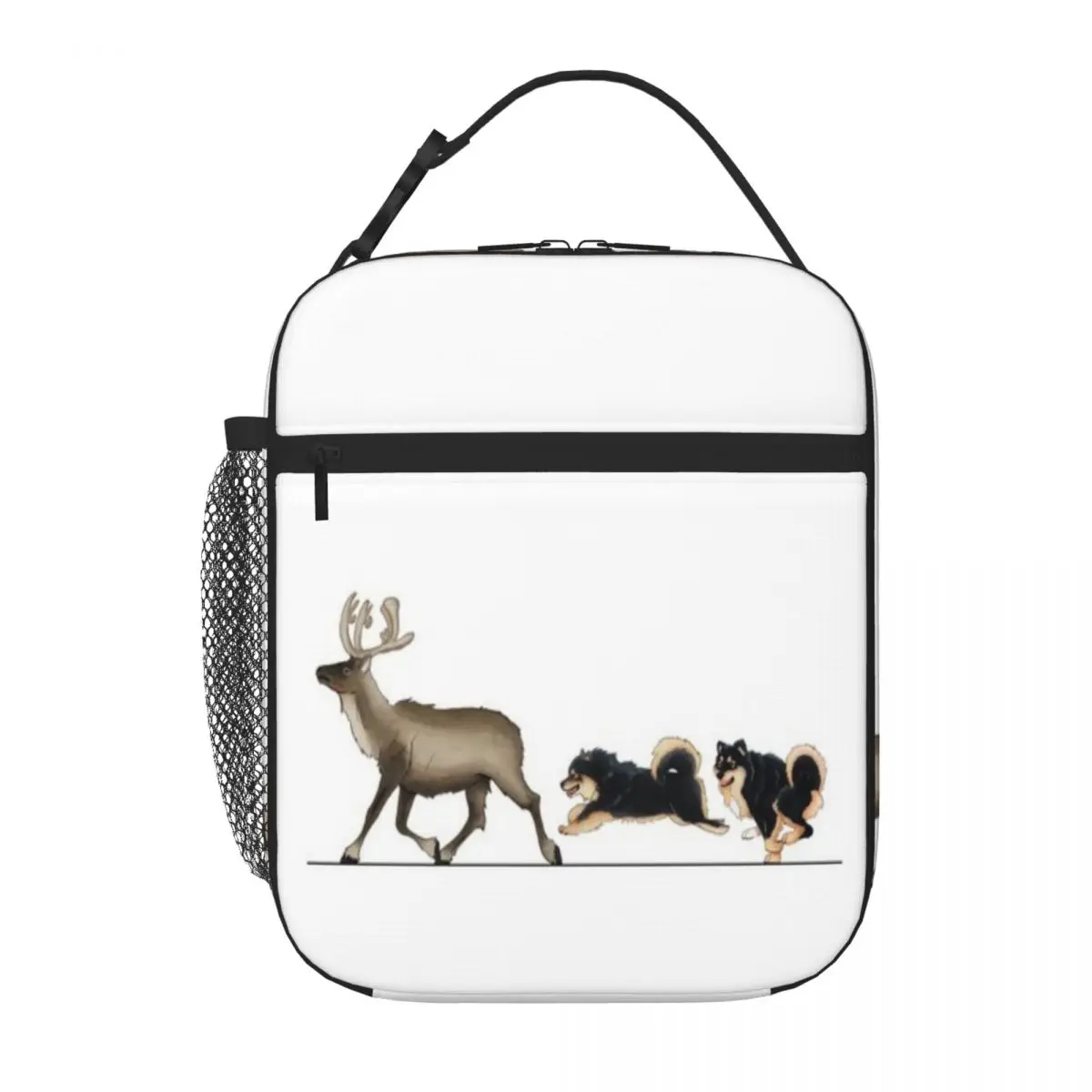 Bestselling Finnish Lapphund Reindeer Herders By Mel Curtis Insulated Inner Food Storage Bag Office Lunch Compact Lunch Bag