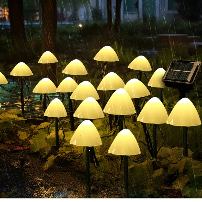 

Solar Creative Mushroom Night Light Lawn Decoration Light Outdoor Garden Lawn Courtyard 20LED Floor Plug In Light