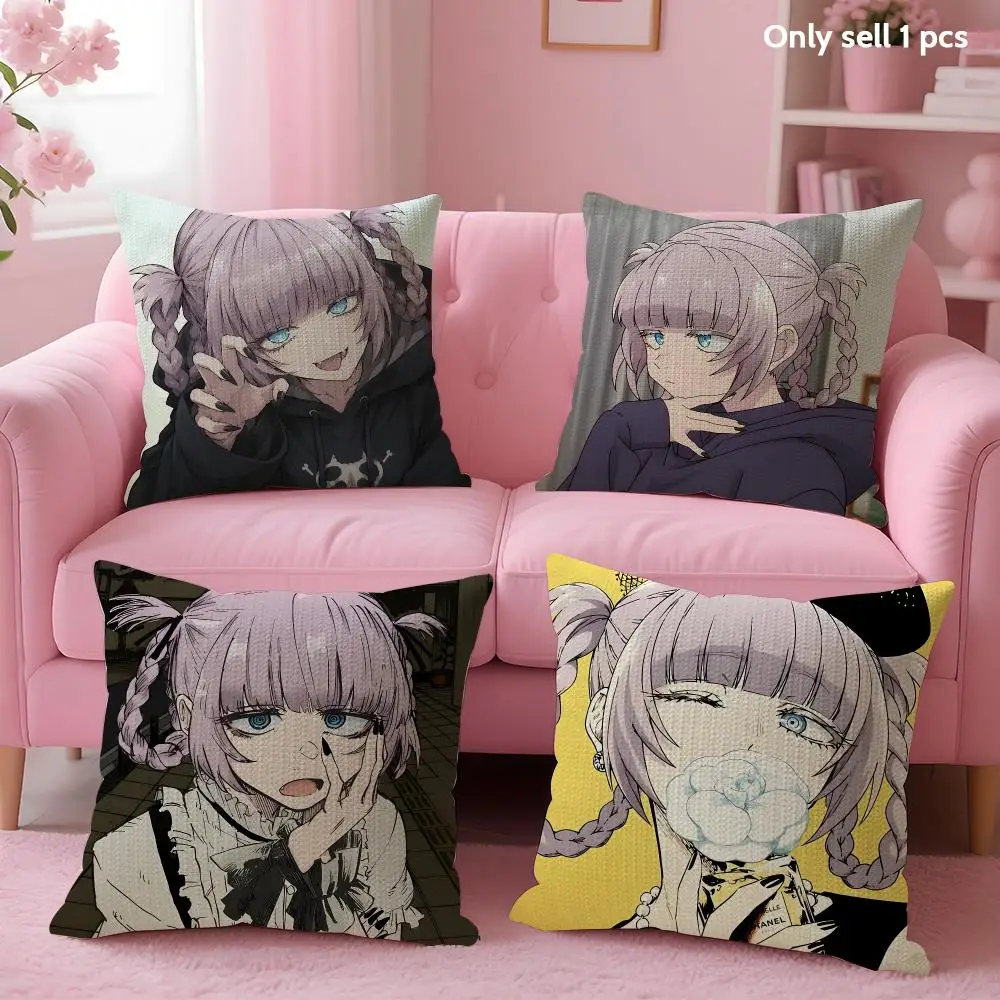 Anime C-Call of the night Nanakusa Nazuna Cushion Cover Decorative Linen Throw Pillow case Soft for Bed Sofa Car Home Decor