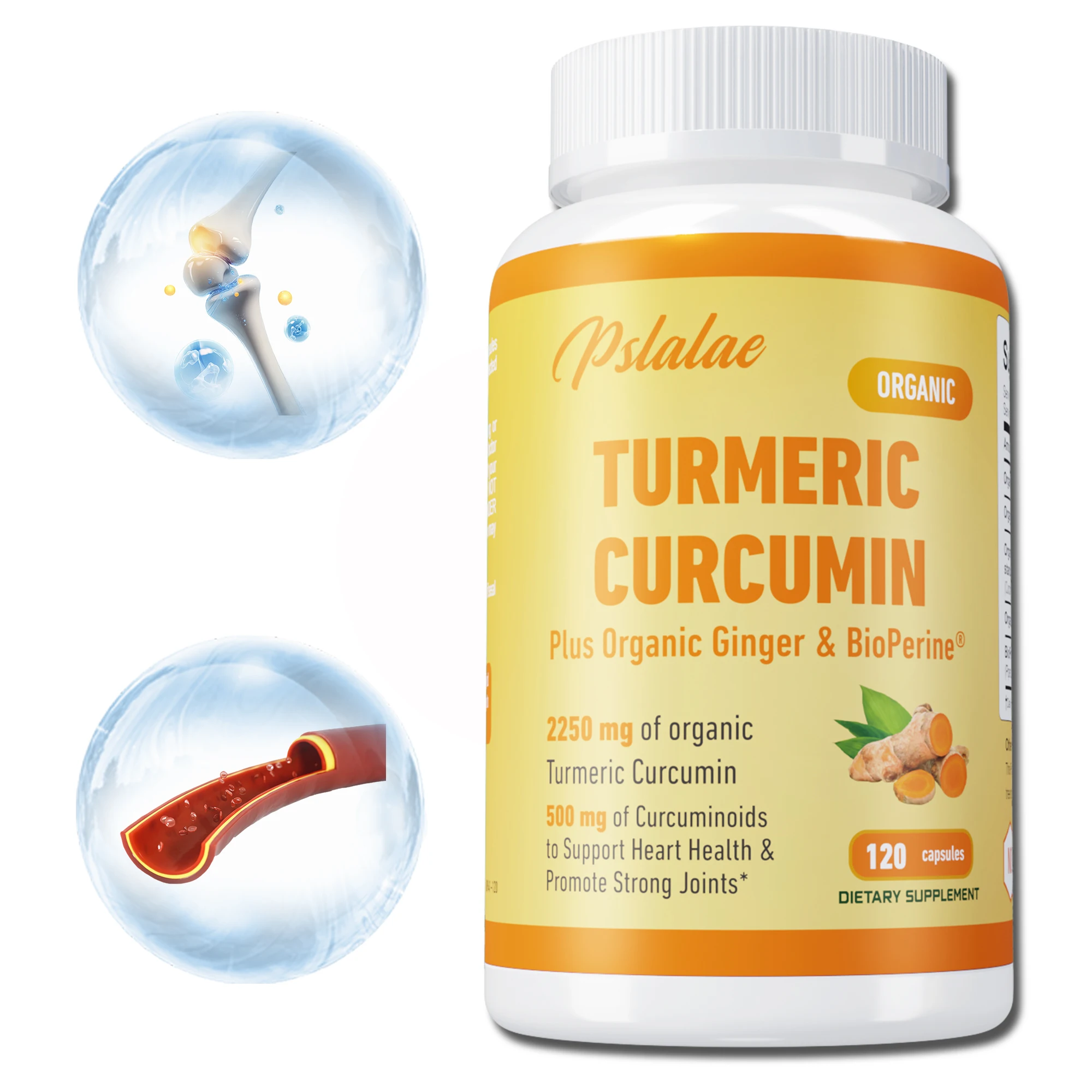 

Curcumin Turmeric - 95% Curcuminoids & BioPerine - Improves Joint Flexibility,Antioxidant,Improves Absorption,Digestion Health