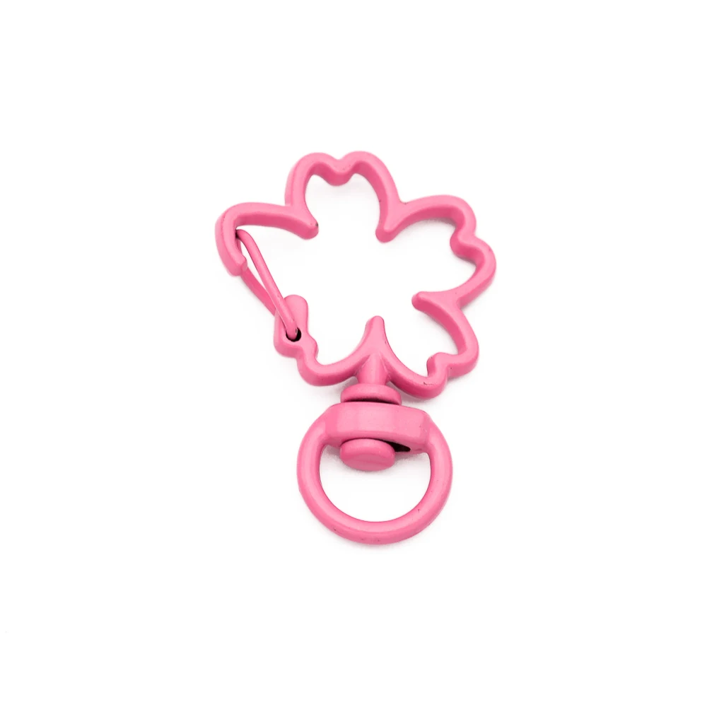 10 шт./лот милые карамельные цвета в форме сакуры Лобстер Брелок с застежкой карабин крючки для ключей кольцо для ключей застежка сделай сам