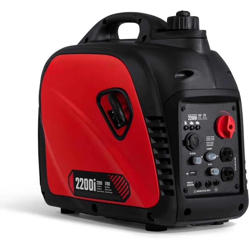 2,200-Watt Gas Portable Generator - Quiet & Powerful - Clean Power for Sensitive Electronics - Compact & Lightweight Design