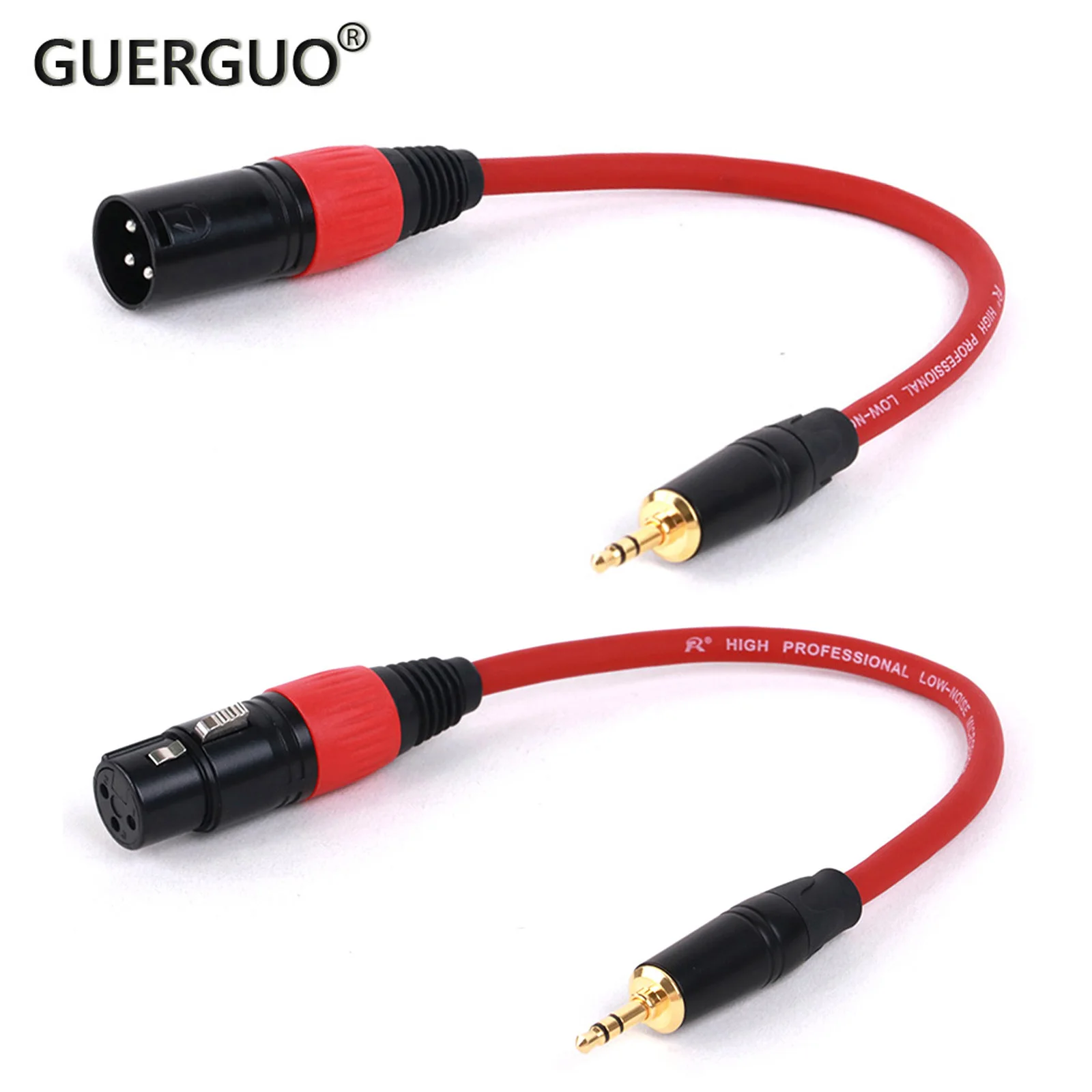 

0.3M-25M 3.5mm Stereo TRS Male Jack To 3pin XLR Male/Female Mic Cable PVC Balanced for Microphone/Mixer/Guitar/PA Systems Etc