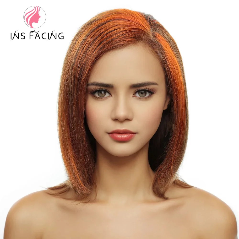 

INS FACIN straight 13x4 Short Bob Human Hair Wigs 150% Density Straight Lace Front Wigs for Black Women Remy 100% Human Hair Wig