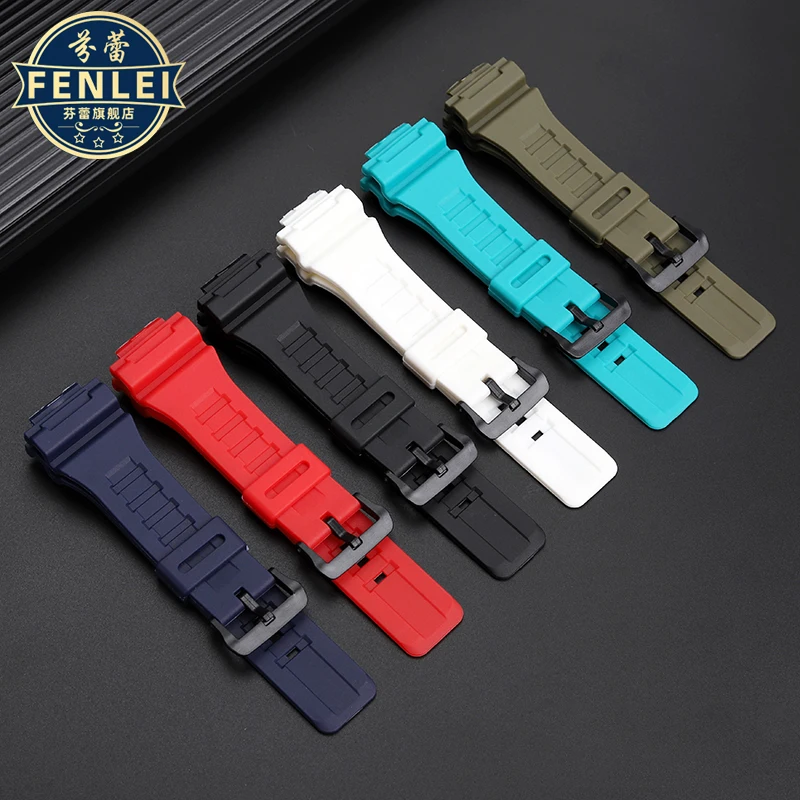 Resin Watch Strap For Casio AQ-S810W SGW-300H AE-1000W W-S200H F-180WH AEQ-110W MRW-200H W-215 AE-1200 Men silicone Watchband 18