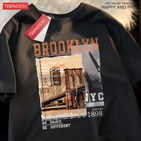 Brooklyn New York Urban Street View Men Women Tshirts Anime Summer Cotton Creativity Oversize Tops Pattern Breathable Clothes