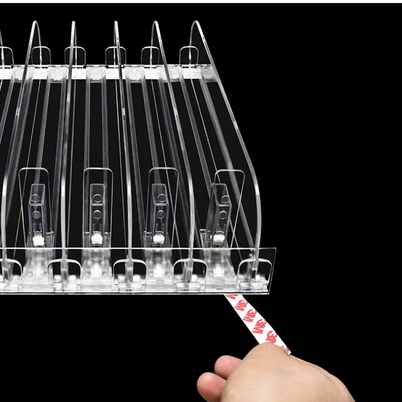 Imagem -02 - Divisória de Empurrador de Plástico Sistema de Empurrar Automático para a Prateleira de Loja Arranjo de Pacotes de Garrafa de Bebida W1.8cm Pacote