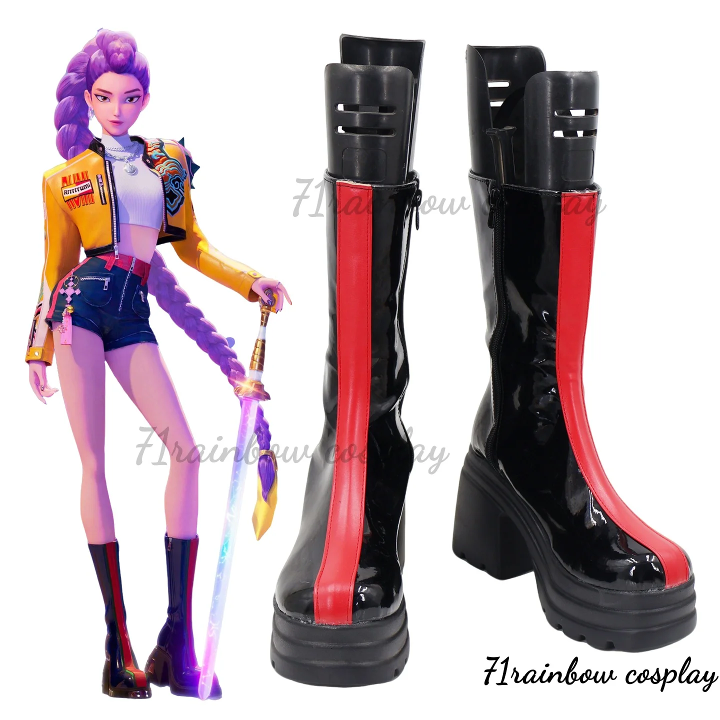 

KPOP Demonn Hunterrs Rumi Cosplay Shoes Anime Rumi Halloween Cosplay Boots Shoes