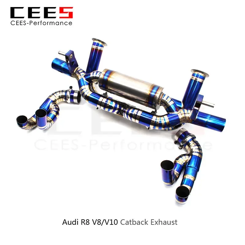 CEES Catback For AUDI R8 V8/V10 2010-2015 Tuning Racing Performance  Valve Mufflers Car Exhaust Assembly System Pipe