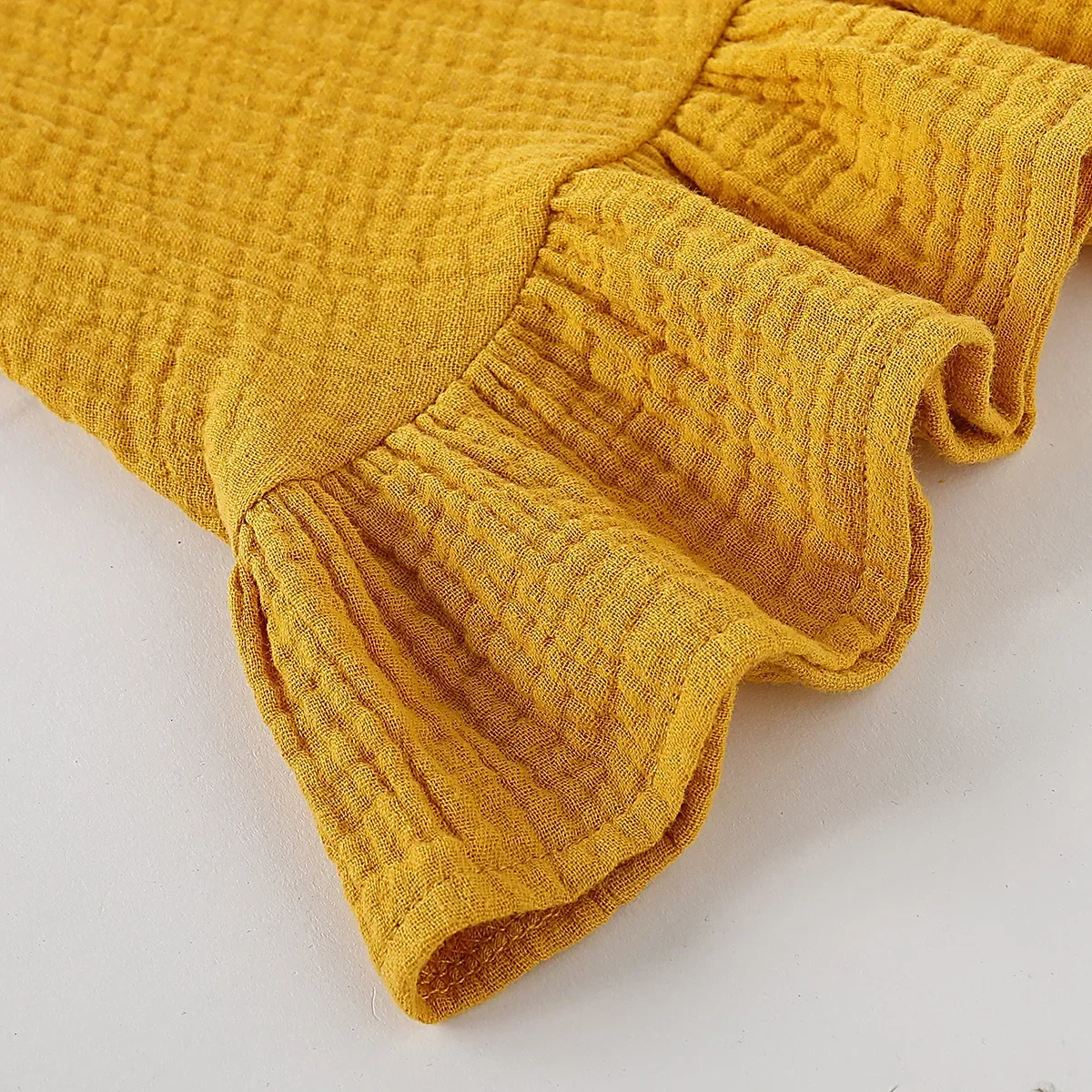 夏の幼児女の赤ちゃんノースリーブフリルドレスサラファン子供コットンリネンモスリンスリップドレス服