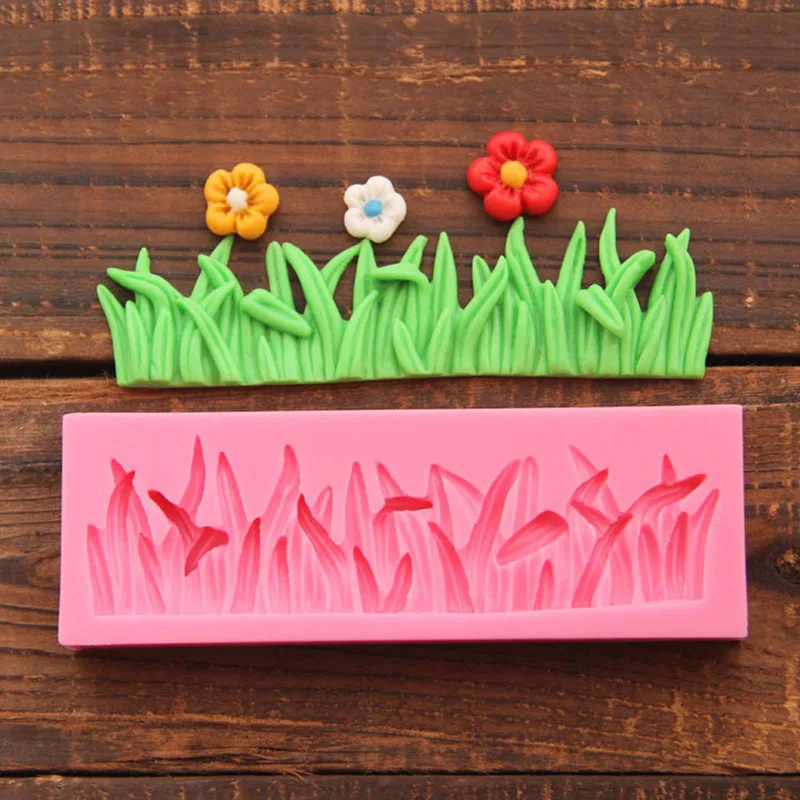 Grass Shaped Silicone Cake Mold Kitchen Baking Mold Sugar Craft Fondant Cake Tools DH44