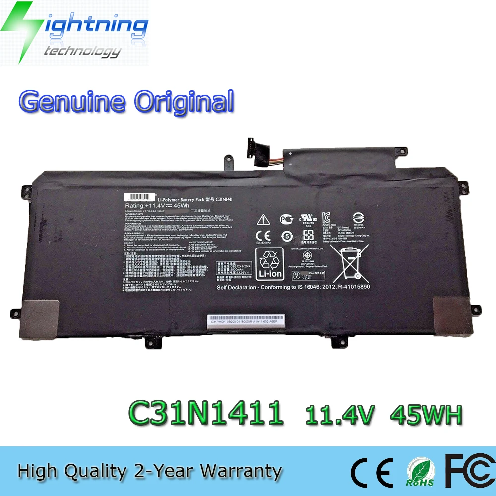 New Genuine Original C31N1411 11.4V 45Wh Laptop Battery for ASUS Zenbook UX305 UX305L UX305F UX305C UX305CA