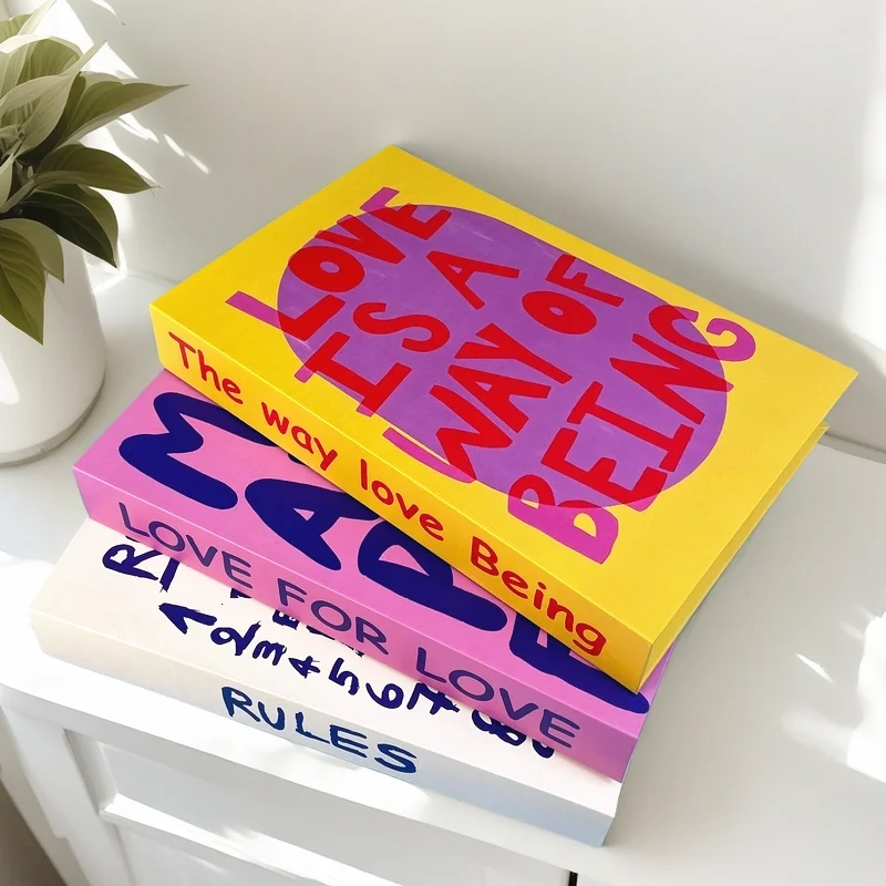 

Luxury Decorative Books Fake Book Storage Box More Amor For Favor Bedroom Decoration Elegant Ornaments Coffee Table Home Decor