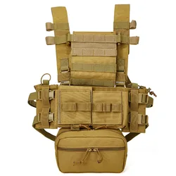 Combat Tactical Molle Vest Ammo MK3 Chest Rig Removable Hunting Airsoft Paintball Gear Vest With AK 47/74 Magazine Pouch