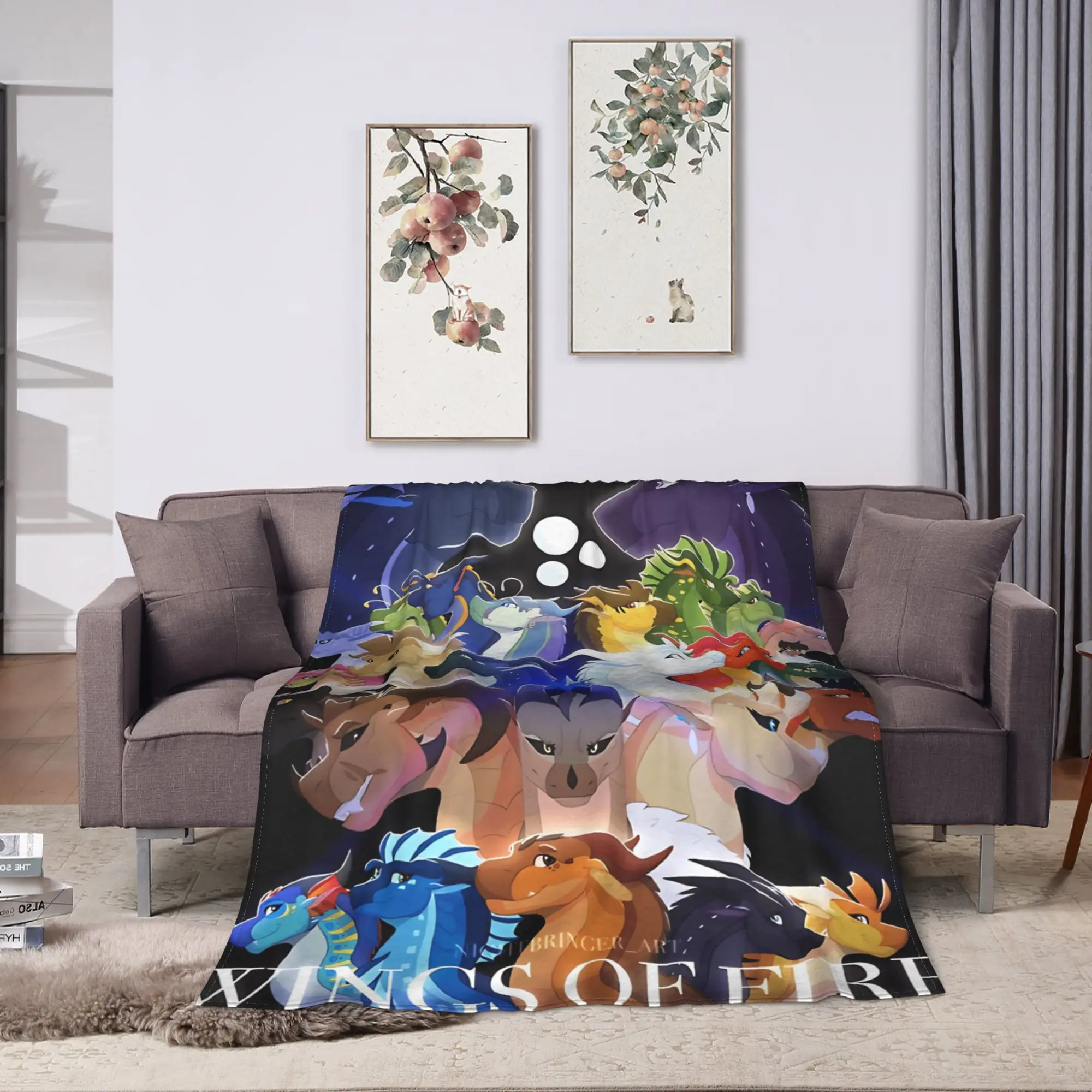Wings of Fire Warm Soft Blankets  Kids Adult Plush Throw Blanket Comfortable Couch Chair Flannel Bedspread Sofa Bed Cover