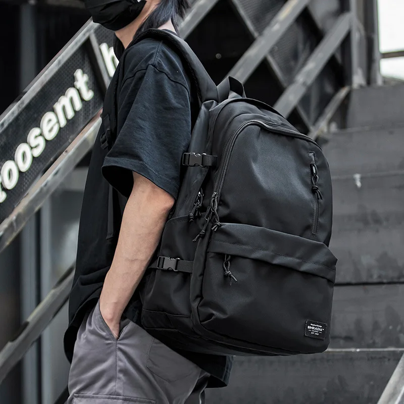 

2025 мужские рюкзаки большой емкости, студенческие сумки для книг, однотонный водонепроницаемый рюкзак для летних путешествий, рюкзаки для ноутбуков 15,6 дюйма