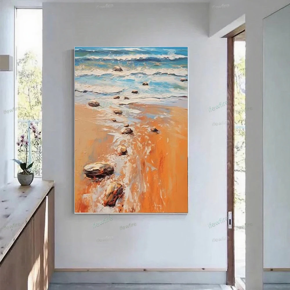 

High Quality Hand-Painted Oil Painting On Canvas Abstract House Palette Knife Landscape Wall Art Picture For Living Room Decor