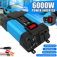 Inverter DC12V To AC 110V/220V 4000W 6000W Portable Power Bank Multifunctional Universal Socket Onboard Converter Solar Inverter