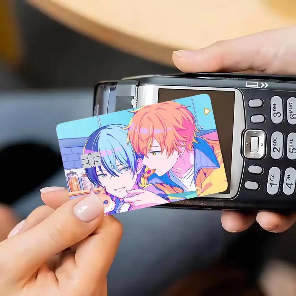 A-Akitoya Anime 4pcs 1Set Card Stickers Small Waterproof Chip 4PCS Card Sticker Anti-Scratch